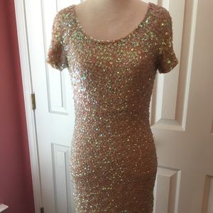 NWT - Parker Nude Sequin Dress